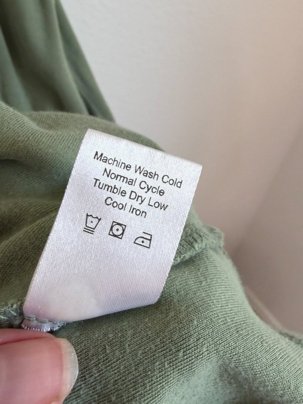 Coldwater Creek Olive Green 100% Cotton Jersey Short Sleeve Midi Dress Pockets - Picture 7 of 9